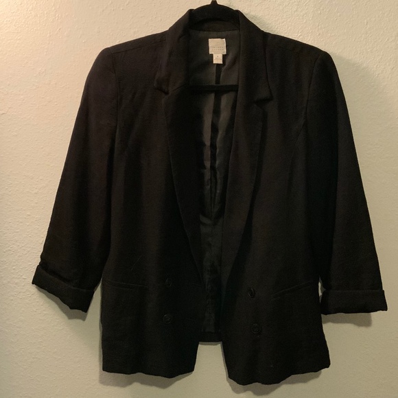 Lauren Conrad Fitted‎ Blazer Business  Casual Size 6 Black - Picture 1 of 5